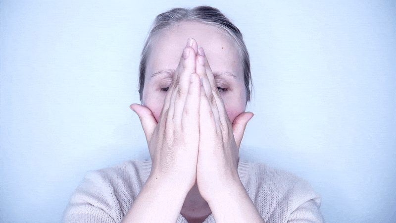 Circular eye massage